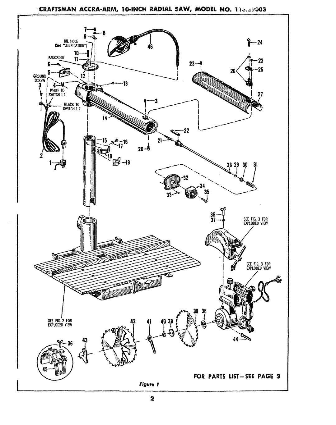 Sears 113.29003 operating instructions Figuro W 