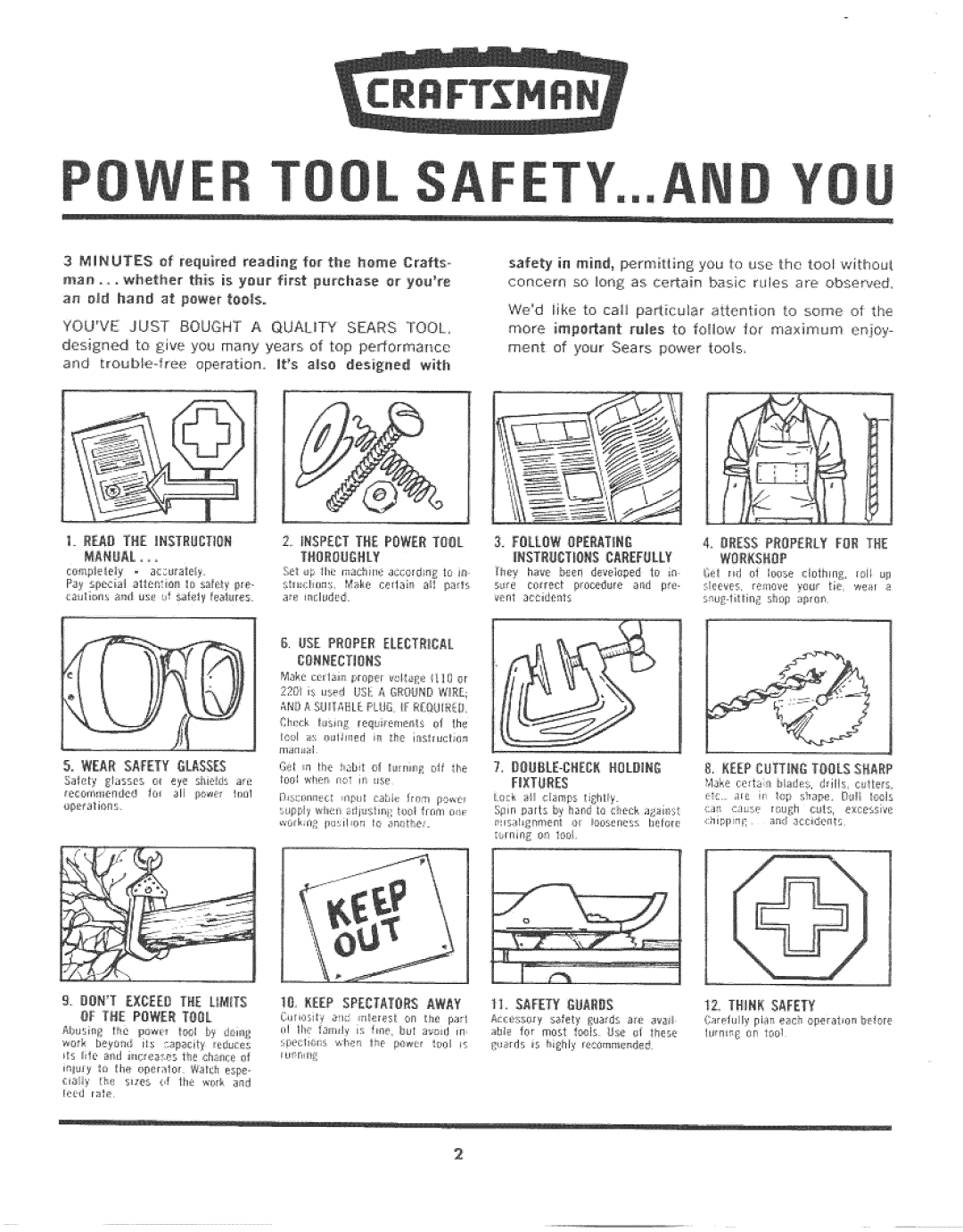 Sears 113.2941 manual More, Foi!ow Ma×imum Enioy Designed to Give, Ot top pedormaBce, IL Safety IIA£1S INK Safety 