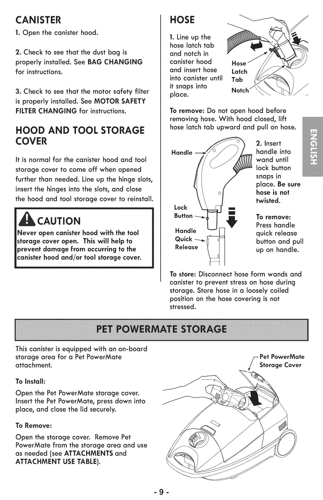 Sears 116.28014 manual Hose 