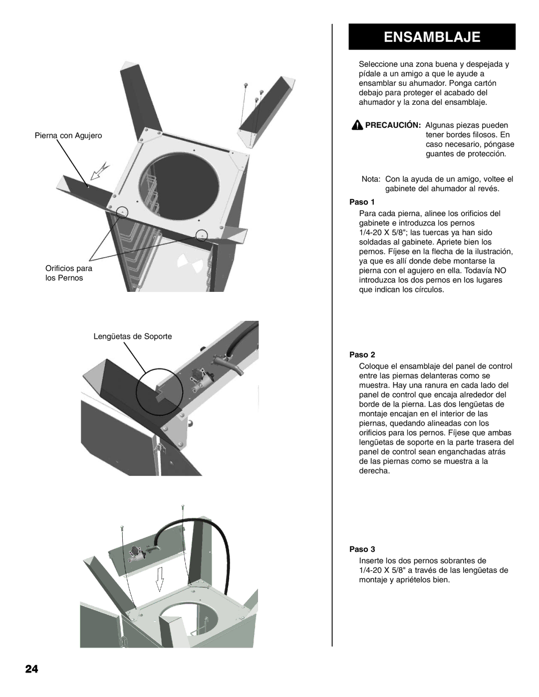 Sears 125.15884800 owner manual Ensamblaje, Paso 