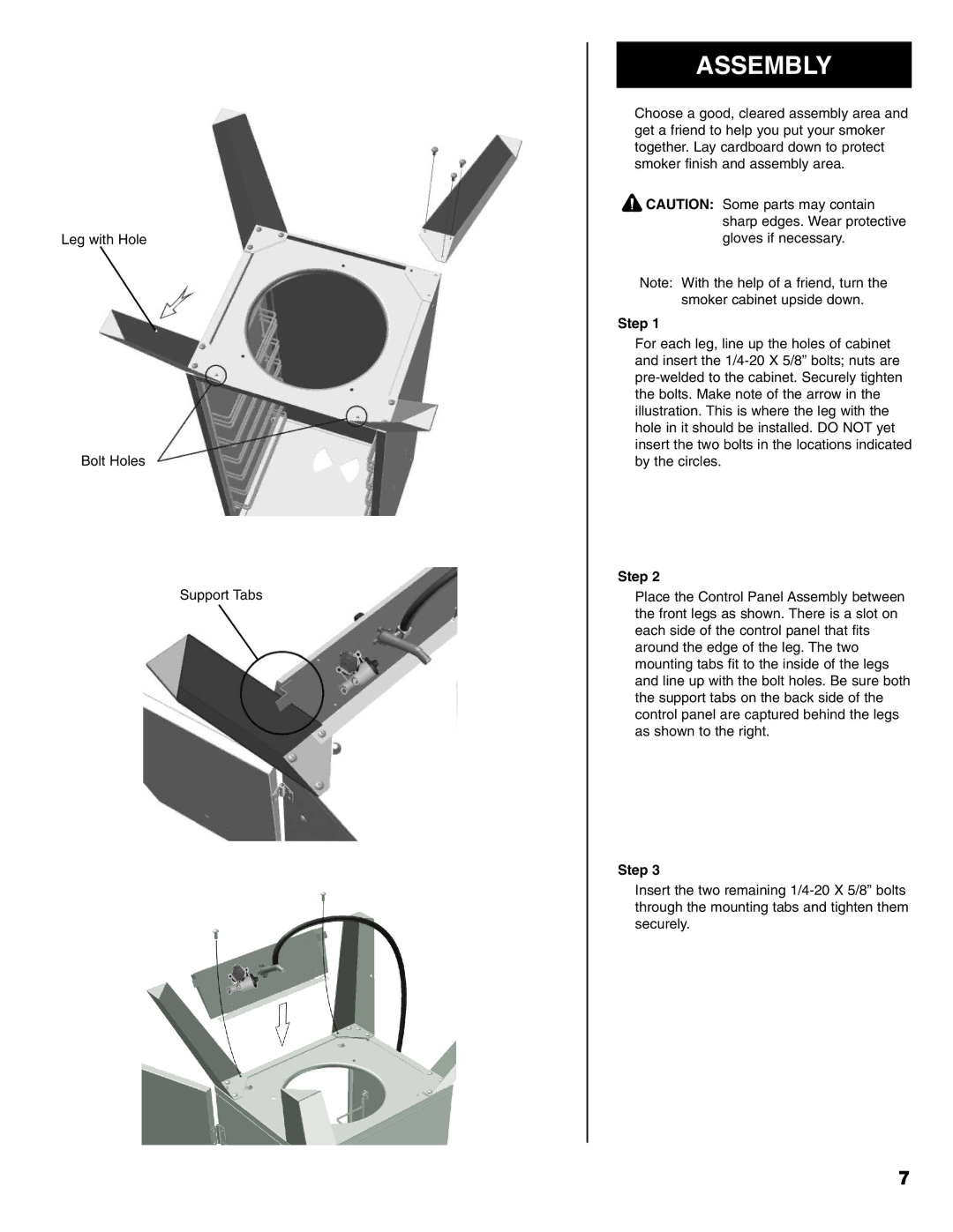 Sears 125.15884800 owner manual Assembly, Step 