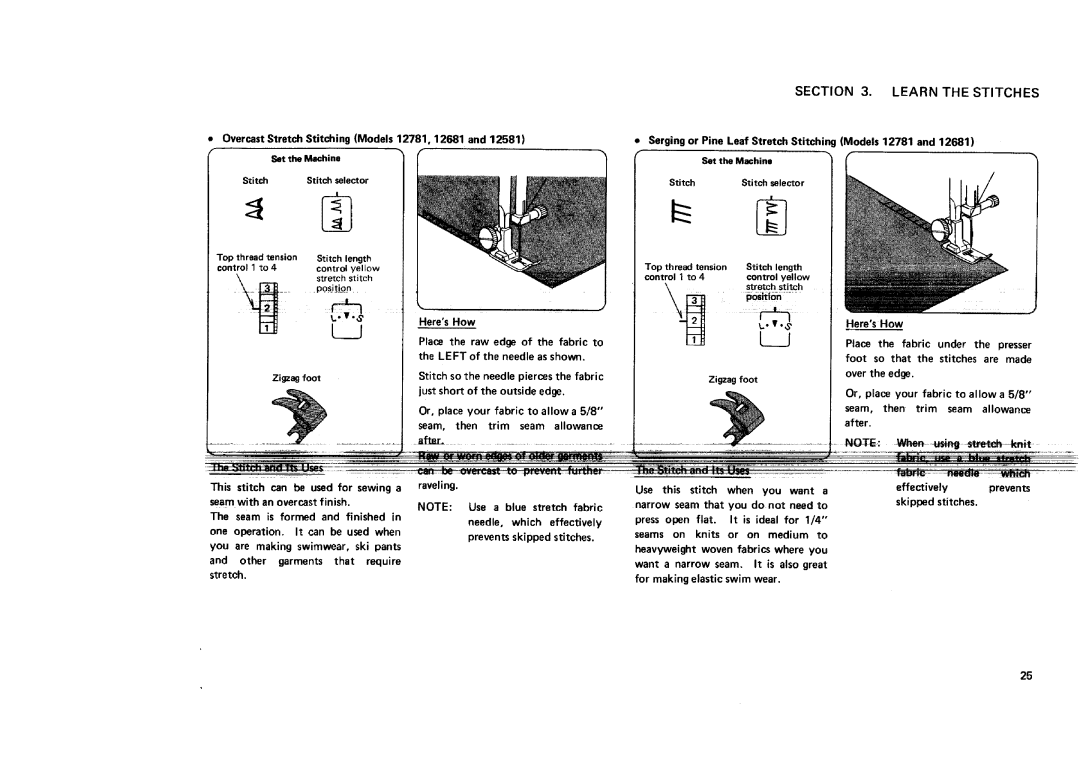 Sears 12681, 12781, 12581, 11682 manual HeresHow, Place the fabric under the presser, Foot so that the stitches are made 