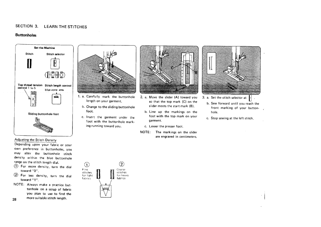 Sears 12781, 12681, 12581, 11682 manual Buttonholes, Stitch selector, Top thread tension Stitch length contro control 1 to5 