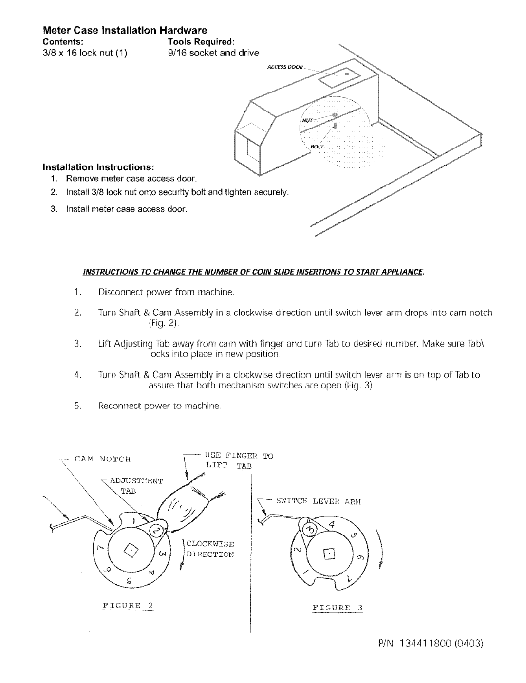 Sears 134411800 installation instructions 