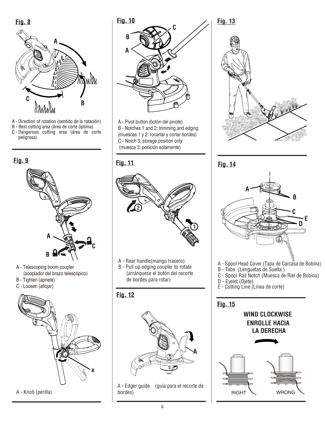 Sears 138.745 manual Wind Clockwise Enrolle Hacia LA Derecha 