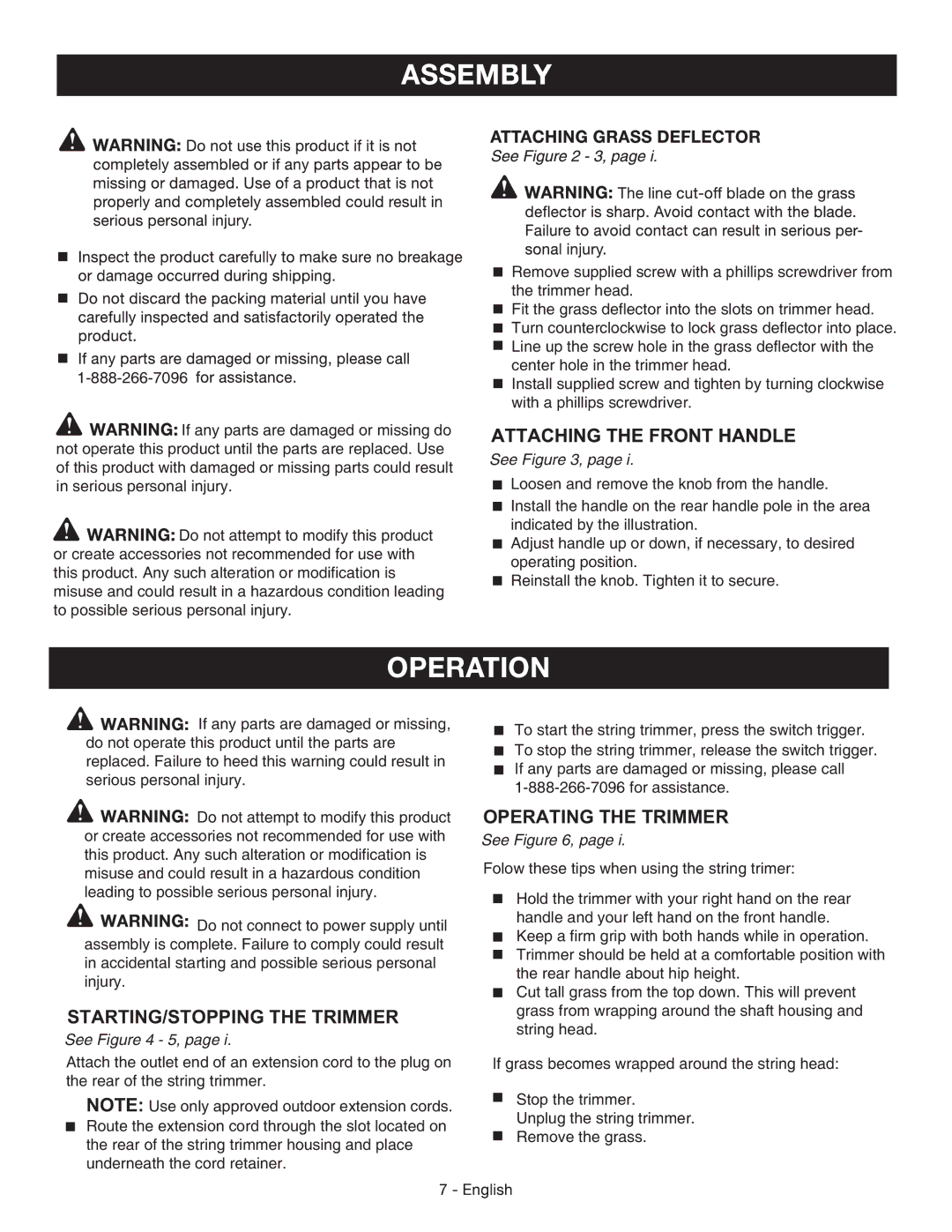 Sears 138.745 manual STARTING/STOPPING the Trimmer 