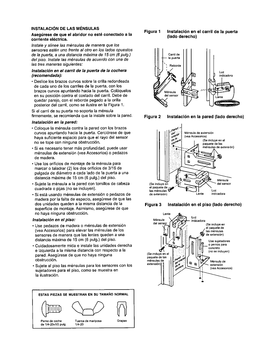 Sears 139.53960SRT, 139.53968SRT, 139.53971SRT owner manual Fstas Piezas SE Muestran EN SU Tamaio Normal 