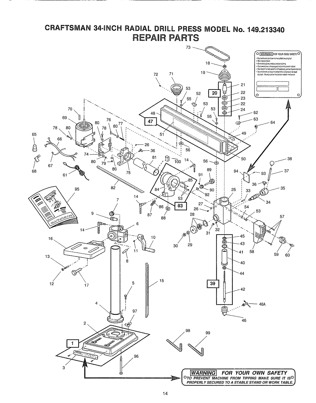 Sears 149.213340 warranty REPAnR Parts 