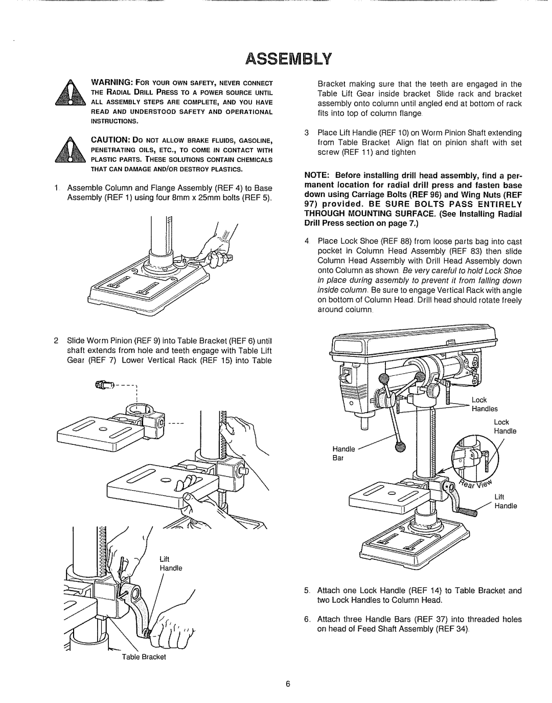 Sears 149.213340 warranty Assembly 