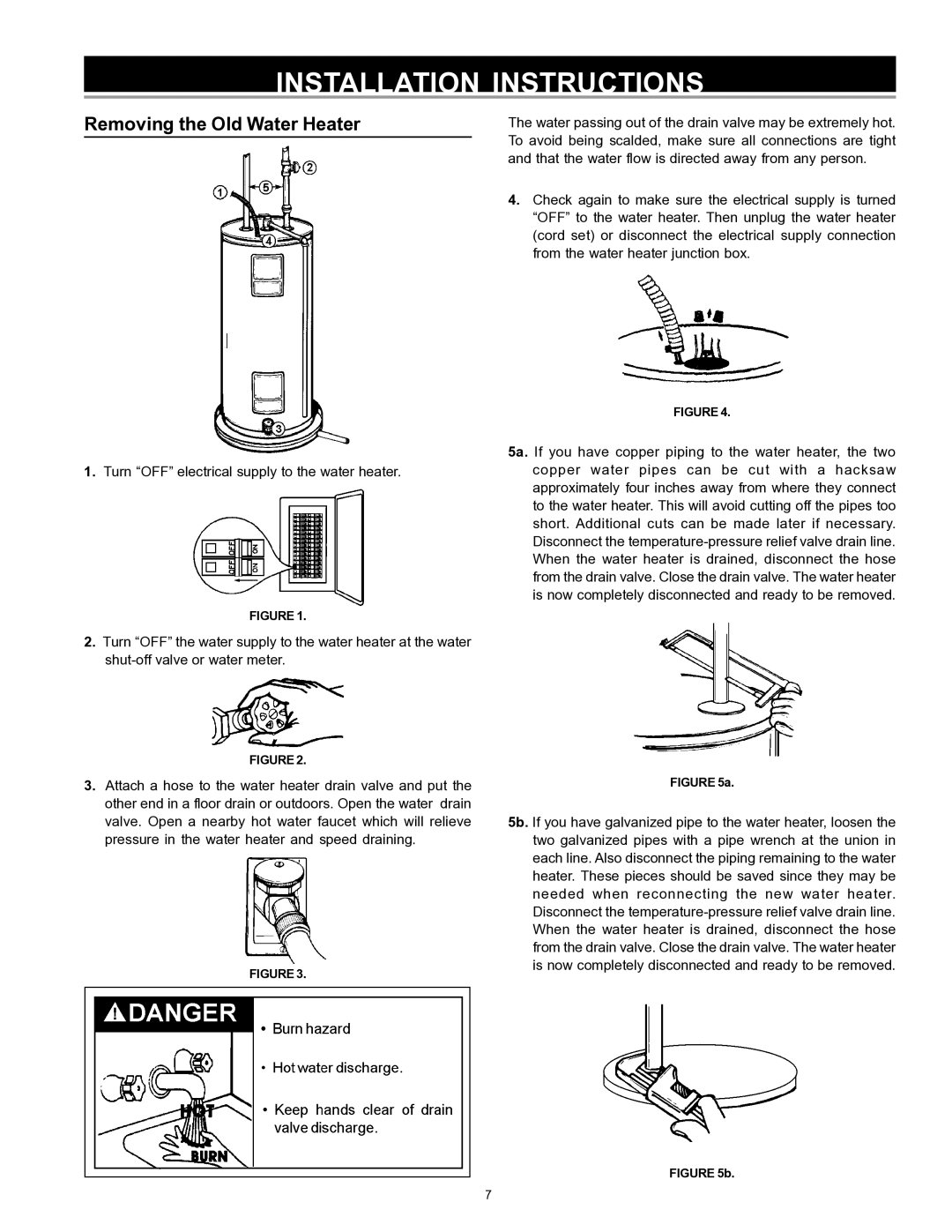 Sears 153.329264 owner manual Installation Instructions, Removing the Old Water Heater 