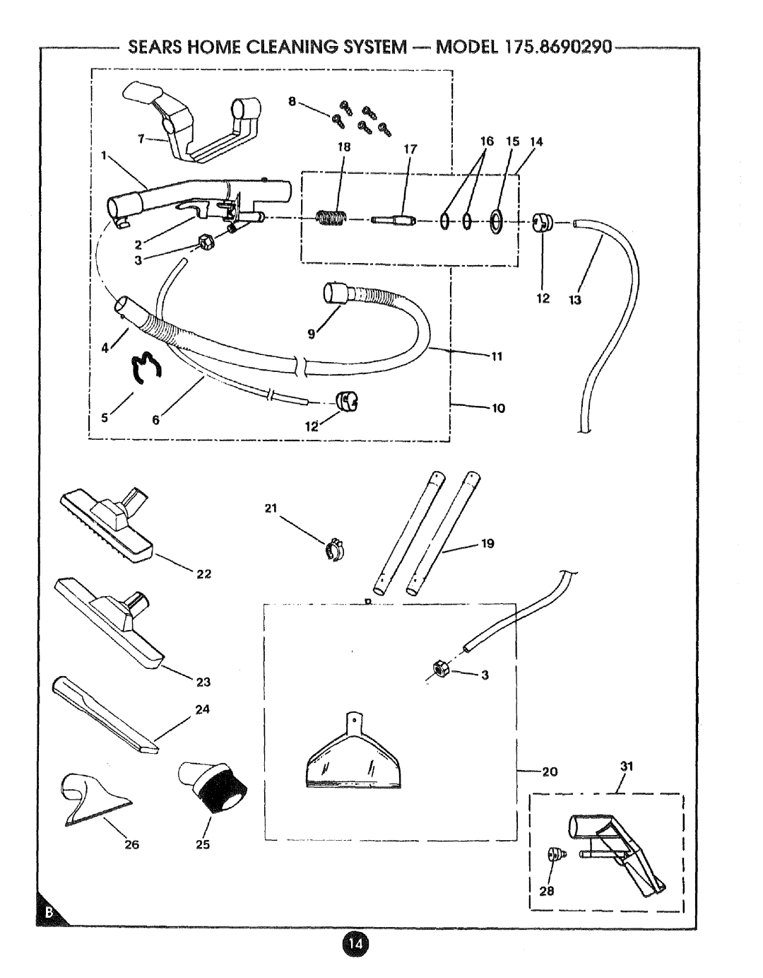 Sears 175, 8690290 manual Searshome Cleaning SYSTEM-- Model 