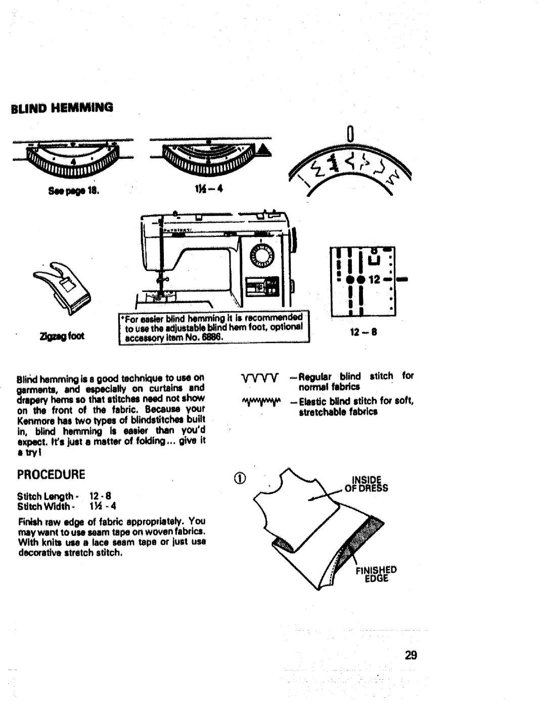 Sears 17892, 17840, 17891, 17842, 17871, 17651, 17832, 17831, 17843, 17830 manual Page18.1H, Foot, Procedure 