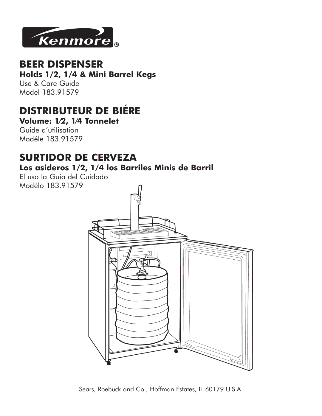 Sears 183.91579 manual Beer Dispenser 