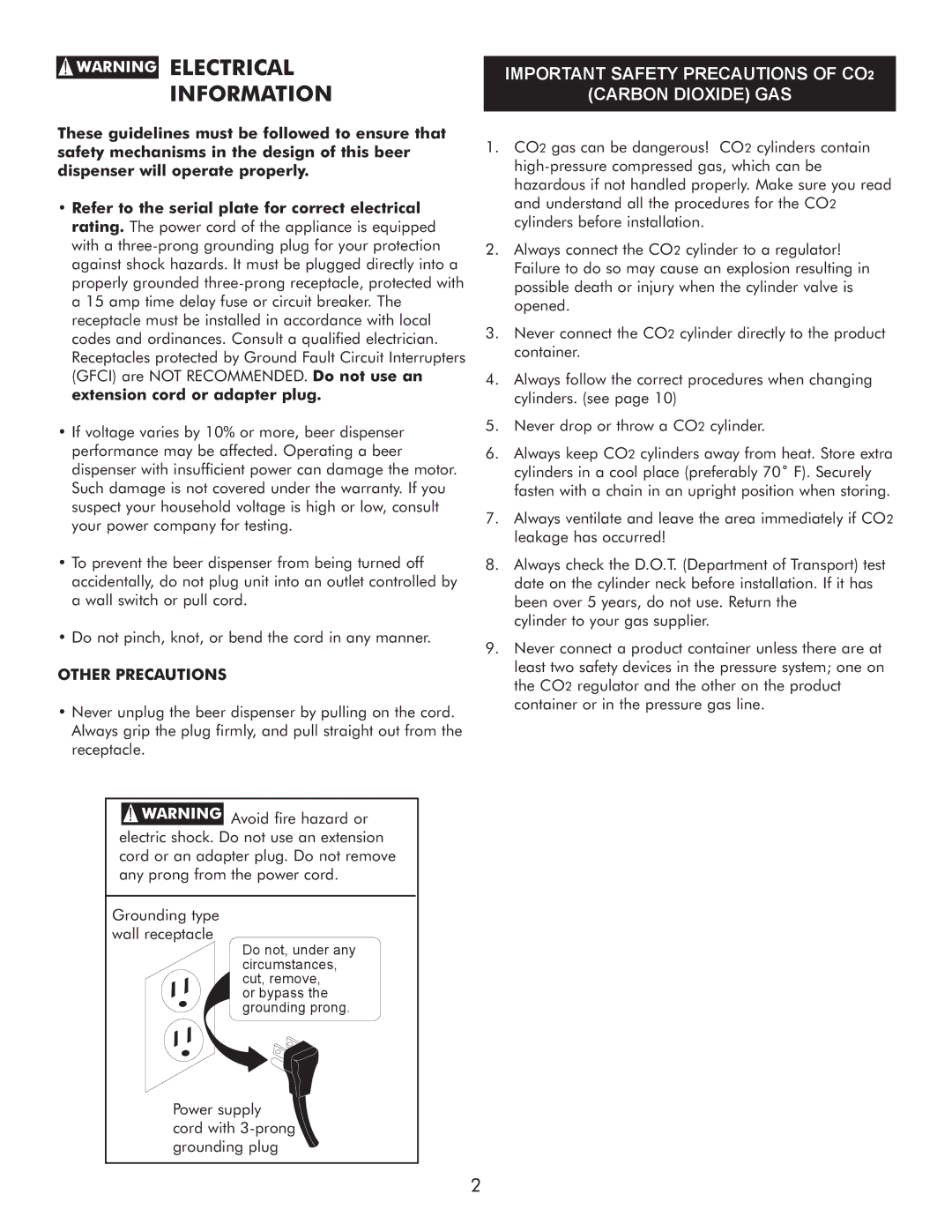 Sears 183.91579 manual Electrical 