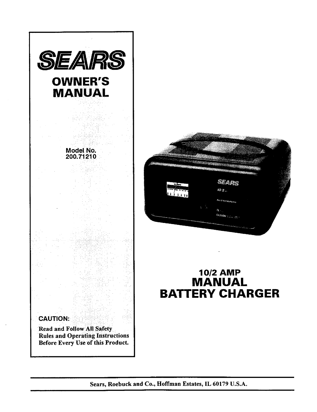 Sears 200.7121 owner manual Se/ S 