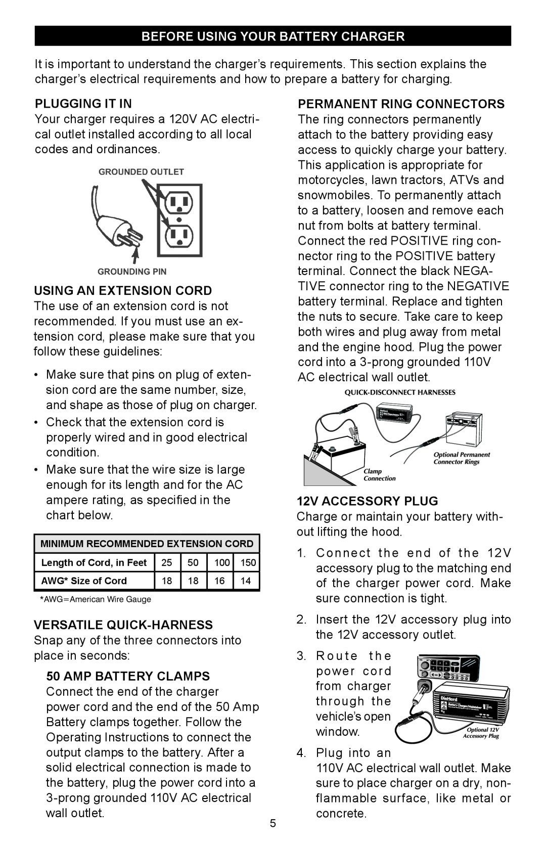 Sears 200.71219 owner manual Before Using Your Battery Charger 