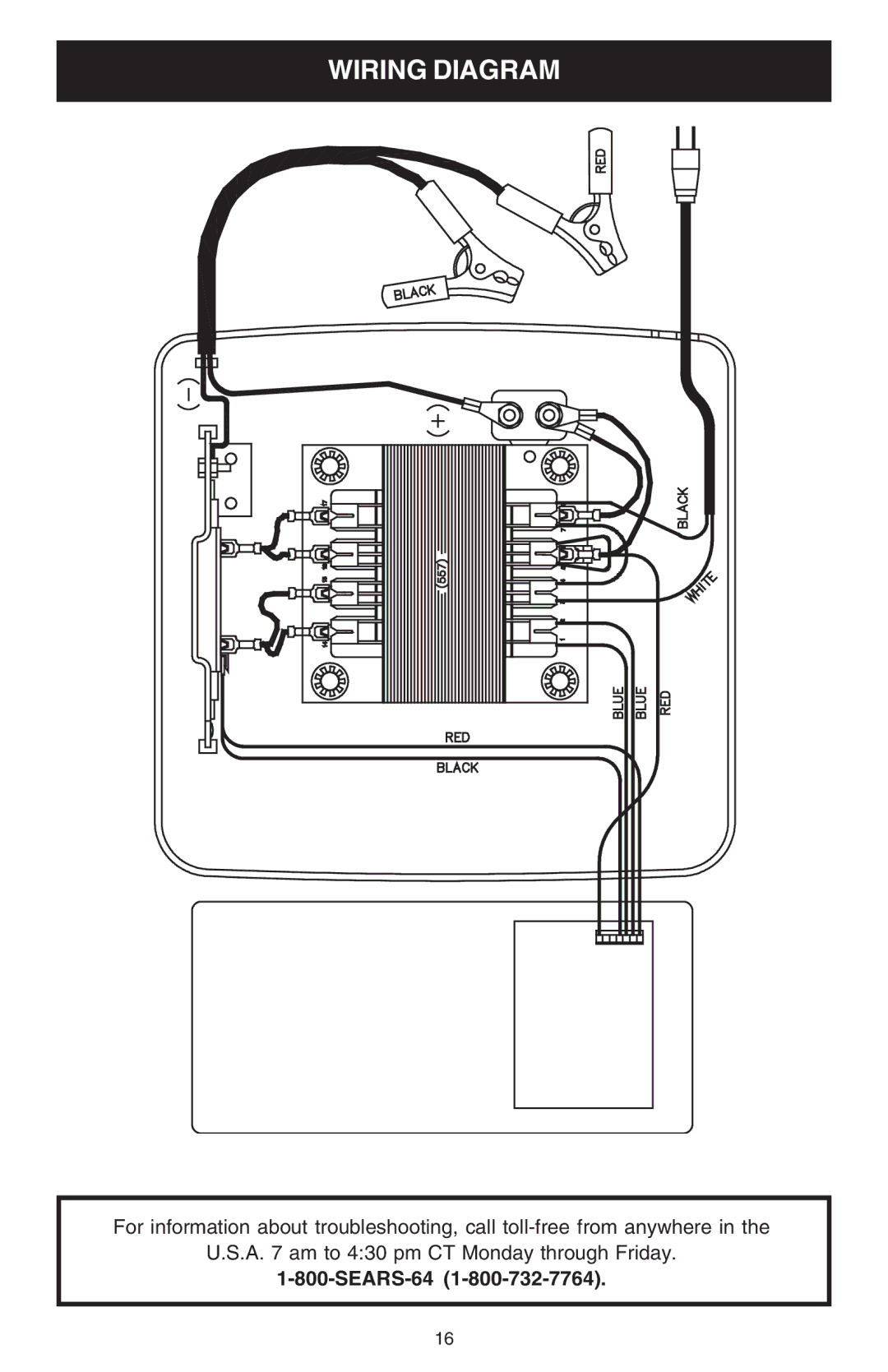 Sears 200.71224 operating instructions Wiring Diagram 