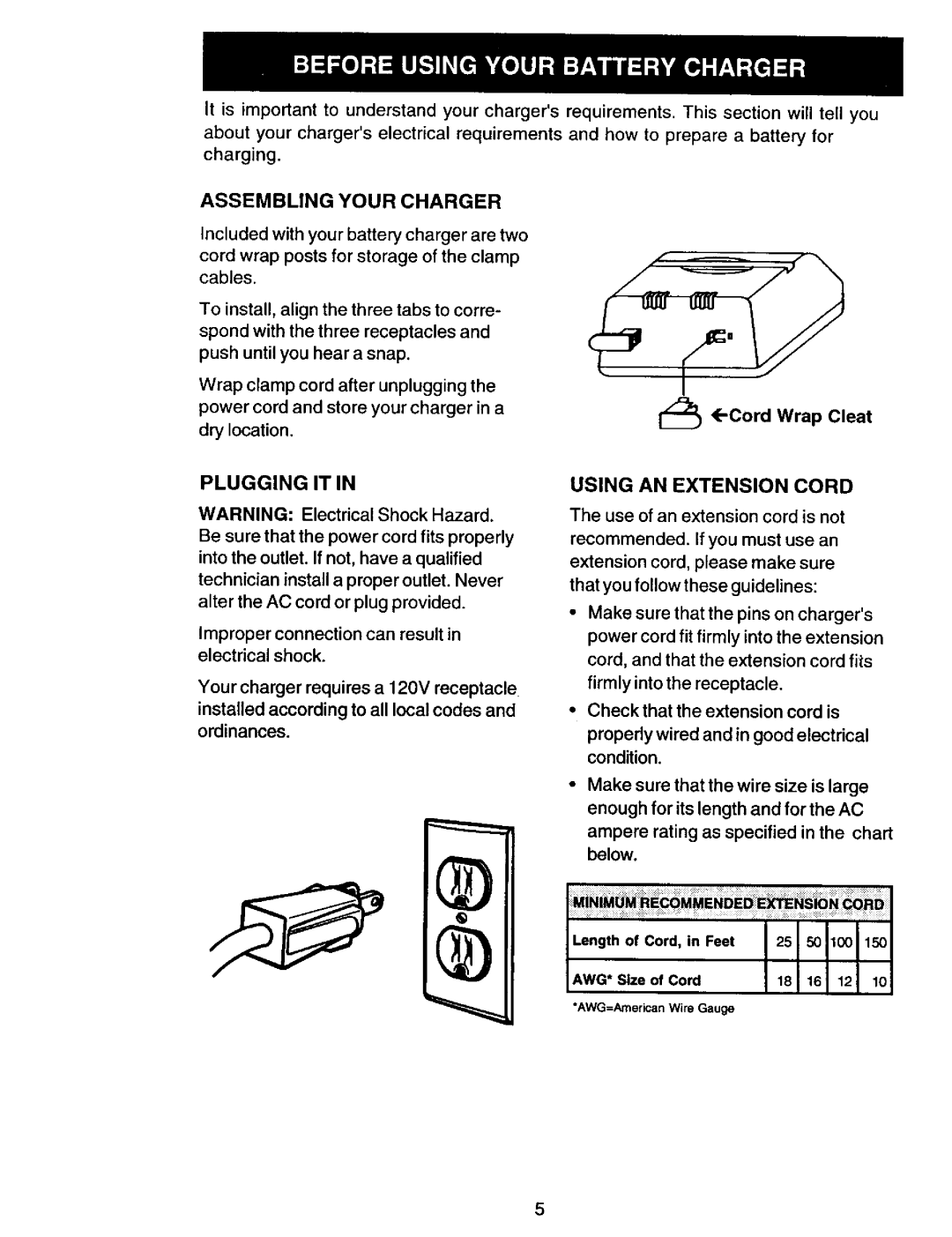 Sears 200.713101 owner manual Assemblingyourcharger 