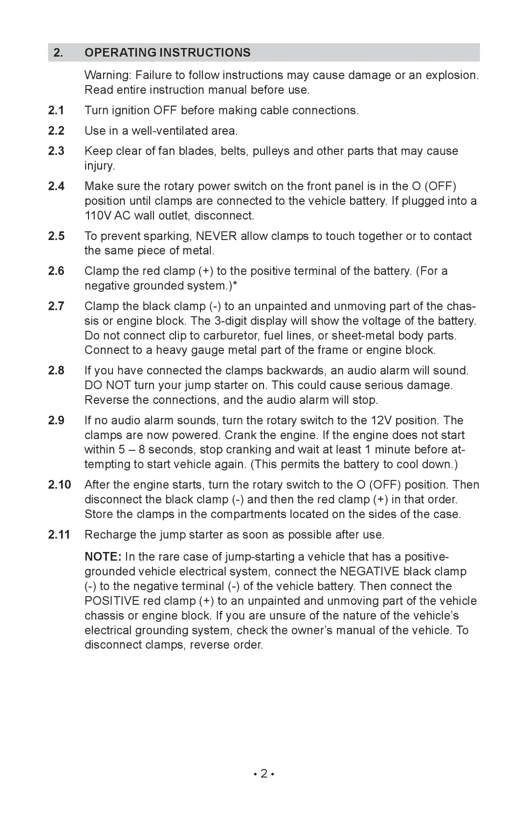 Sears 200.71990 manual Operating instructions 