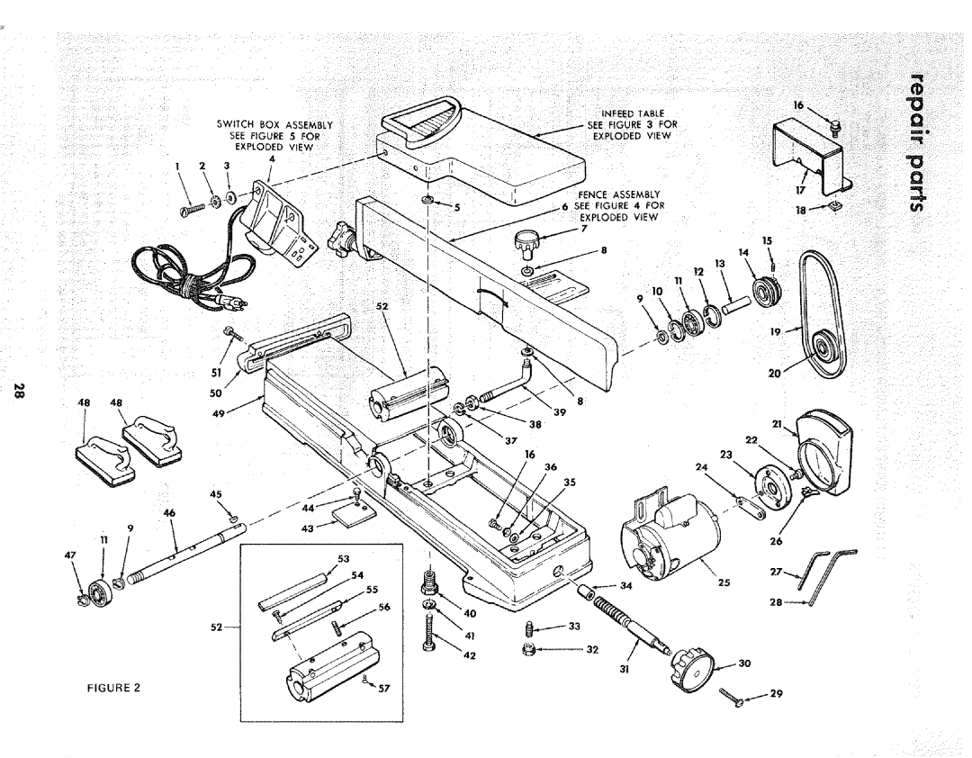 Sears 113.206931, 206801 manual See Fgure 5 for Exploded View, Fence Assembly See for Exploded View, 3425 