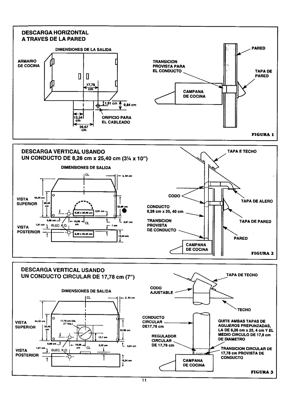 Sears 233.52152, 233.52153, 233.52059, 233.52053, 233.52157, 233.52057 Su,,R,O, l i-lo, Descarga Horizontal Traves DE LA Pared 