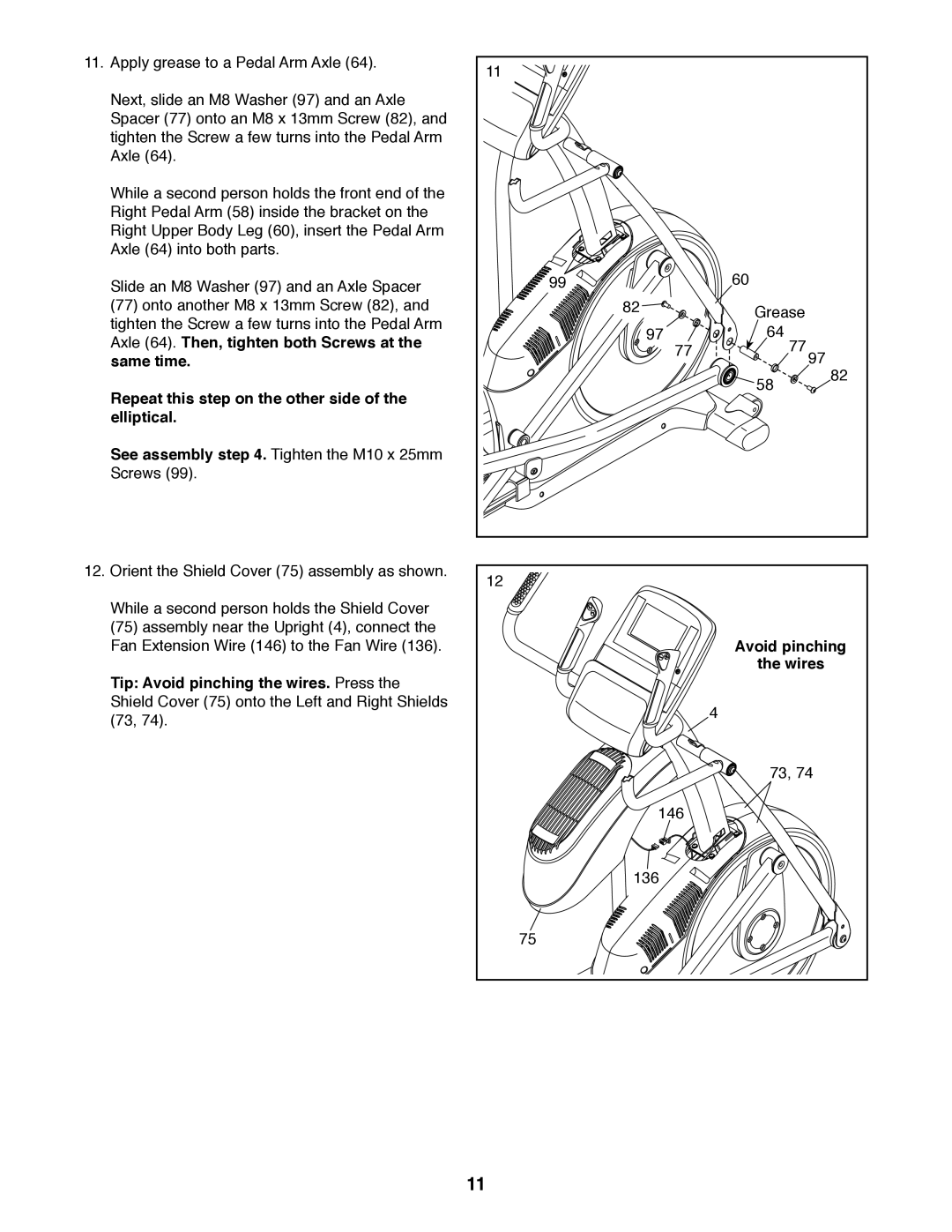 Sears 23949 user manual Wires Tip Avoid pinching the wires. Press 