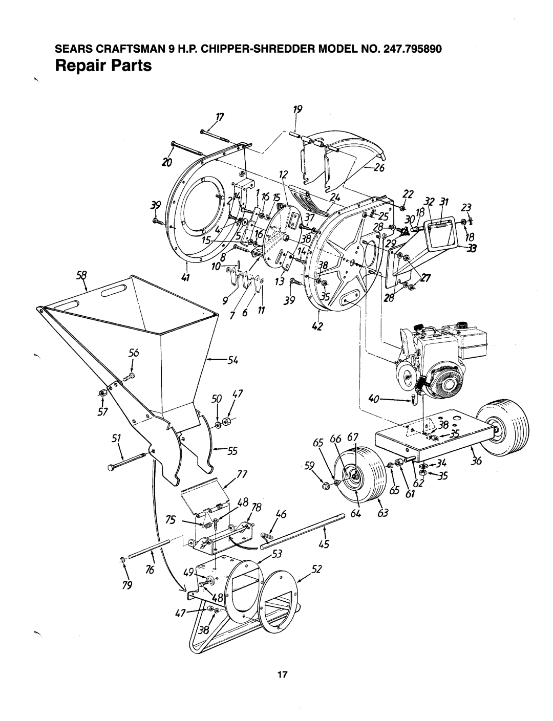 Sears 247-795890 manual 