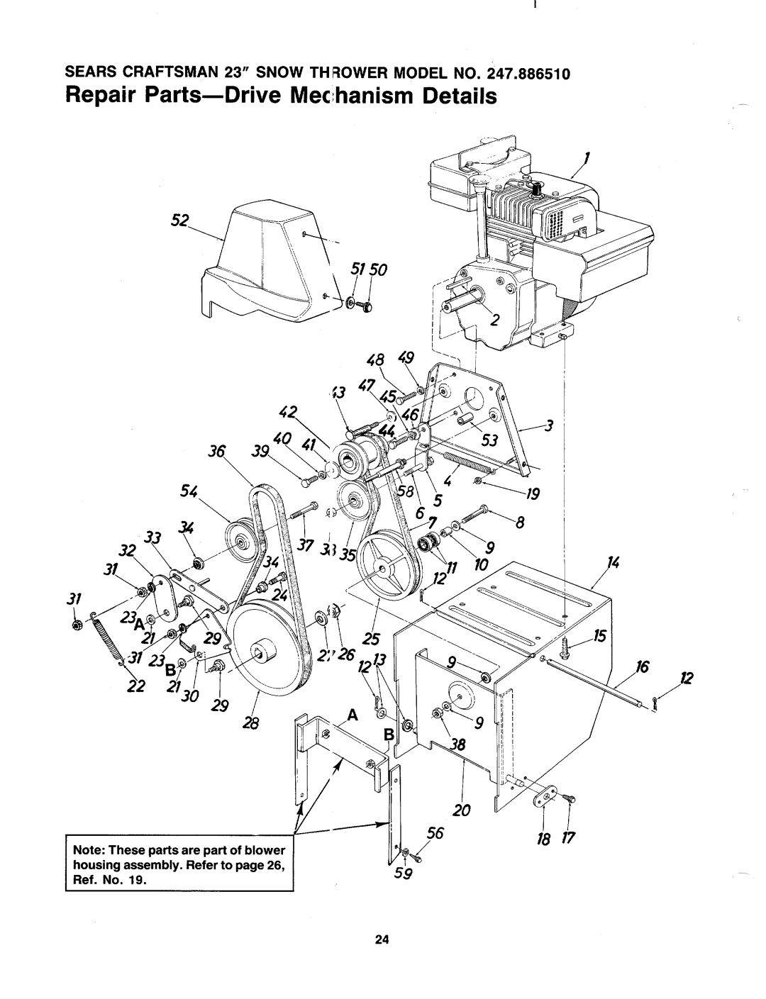 Sears 247 886510 manual 