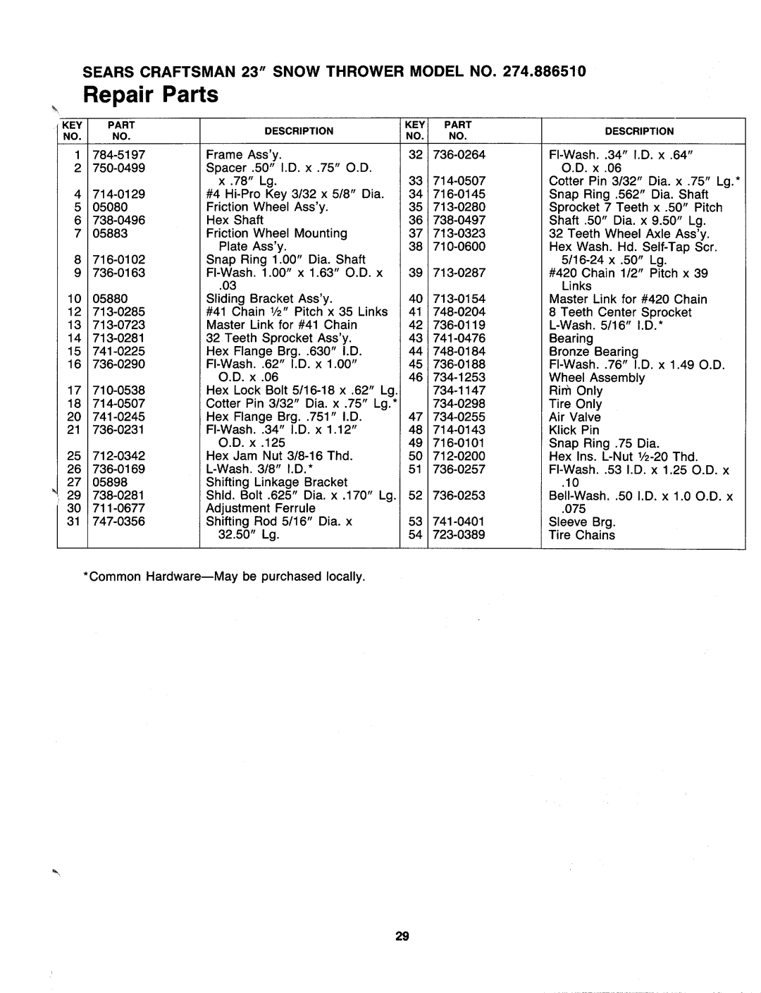 Sears 247 886510 manual 