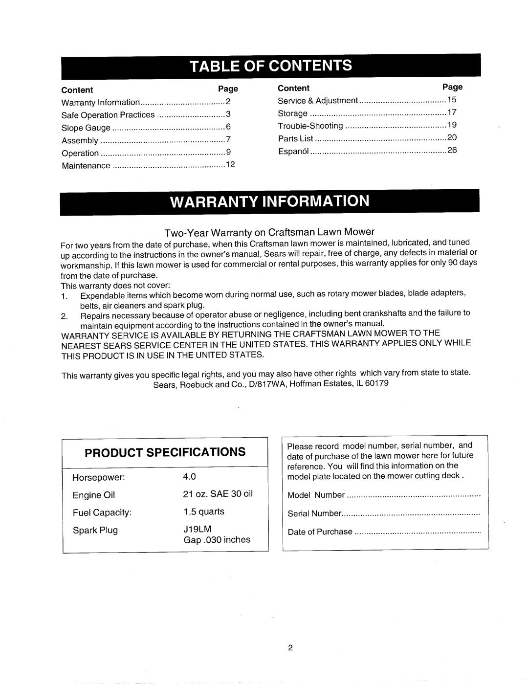 Sears 247.38824 manual 