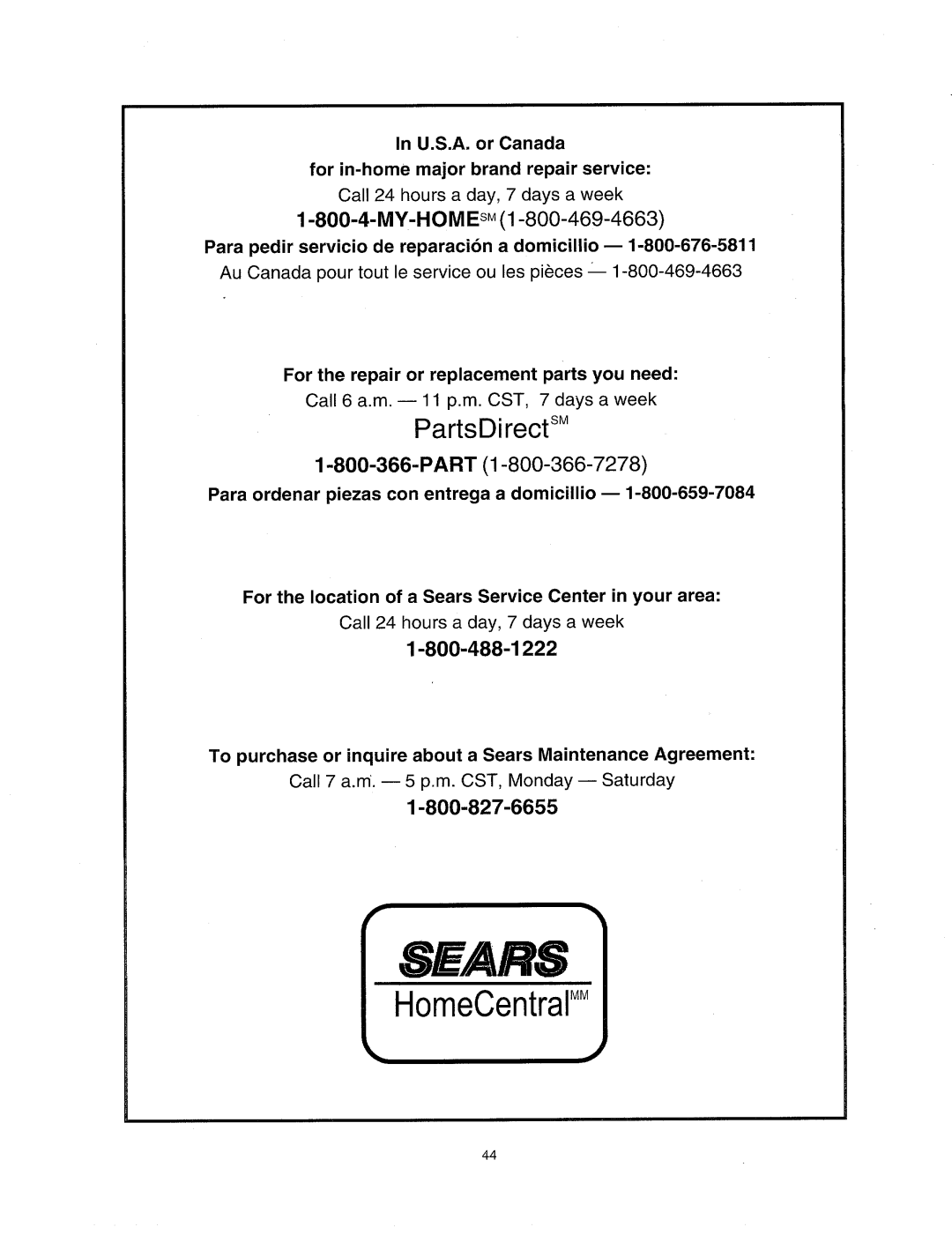 Sears 247.38824 manual 