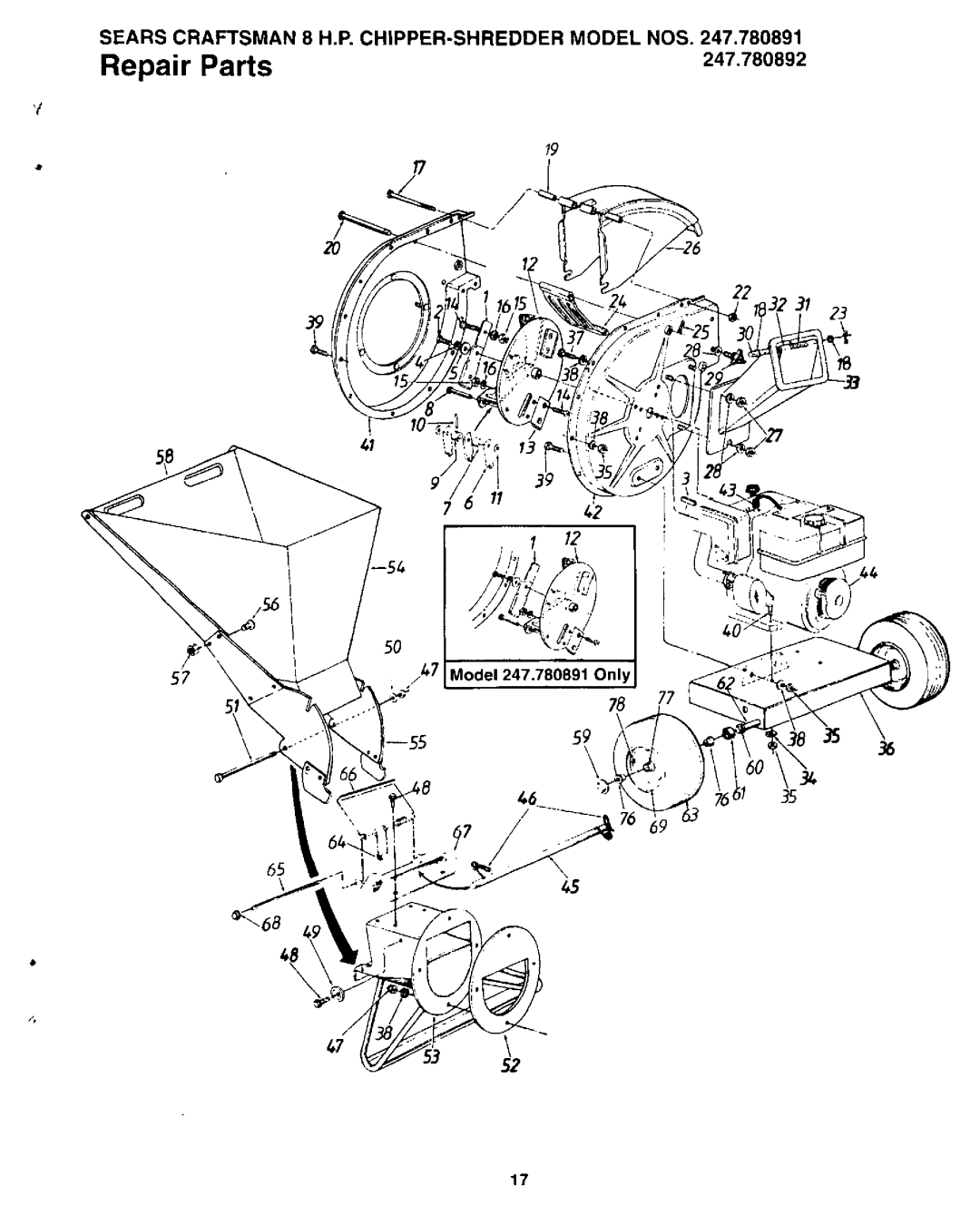 Sears 247 780892, 247.780891, 247.780892 manual 