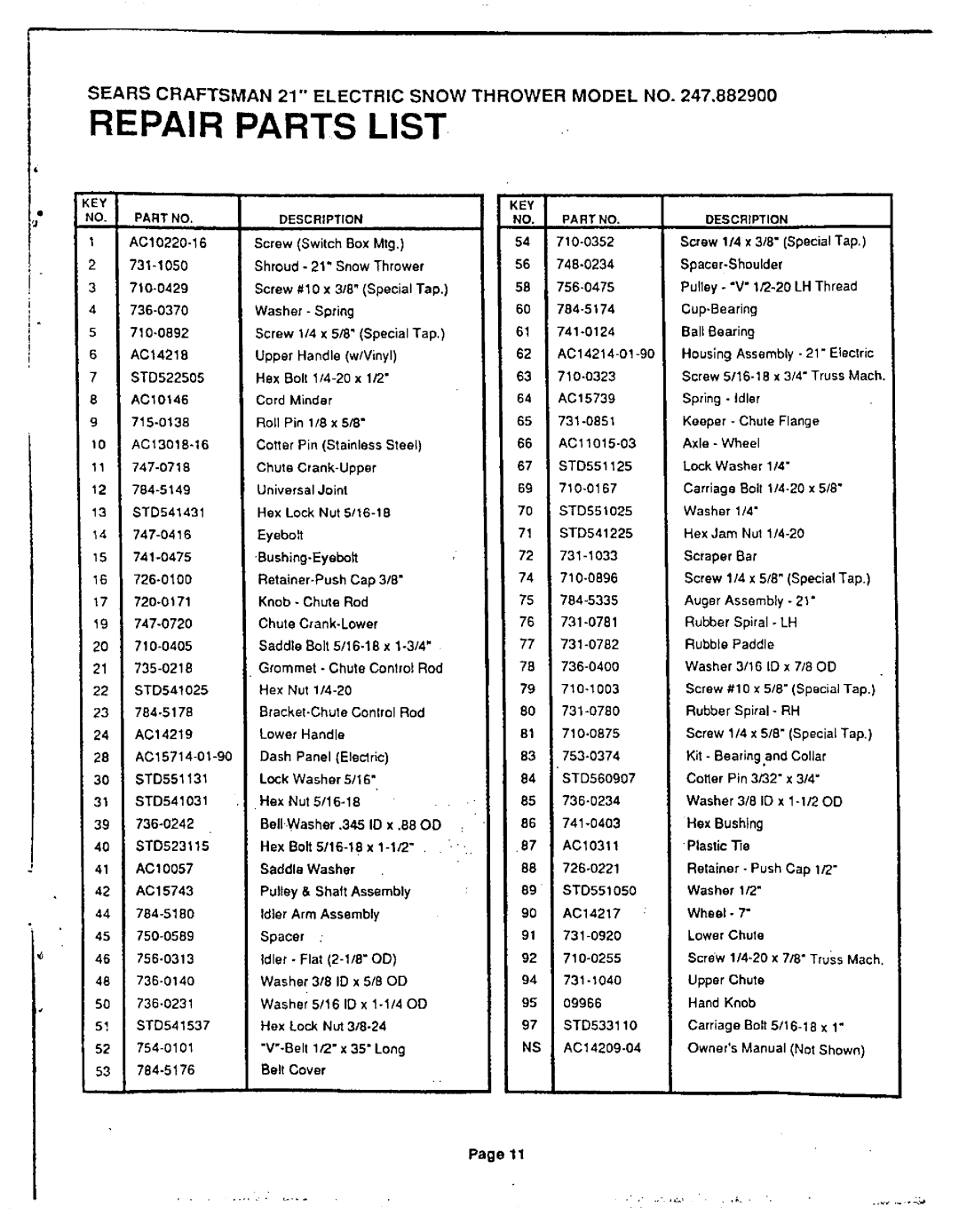 Sears 247.8829 manual 