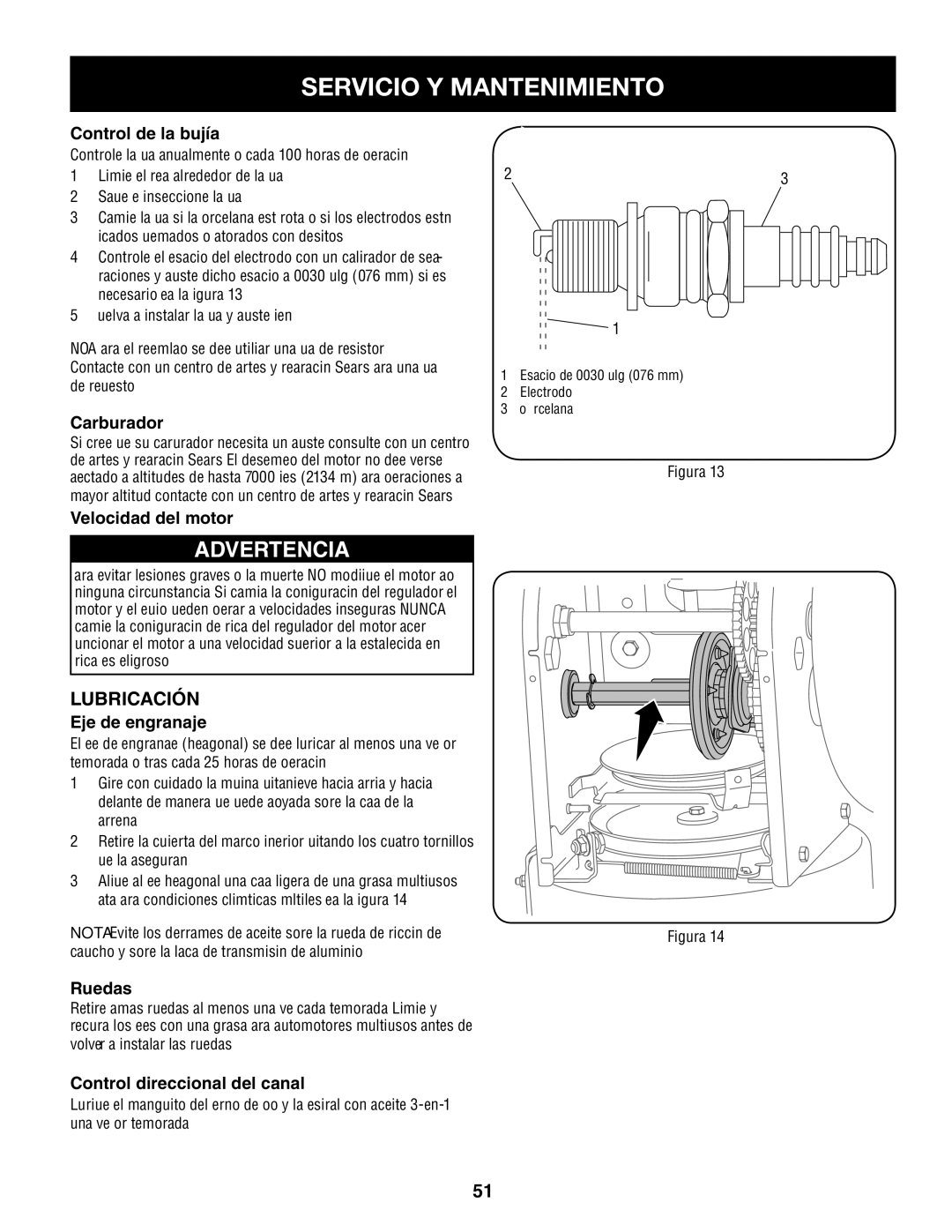 Sears 247.88355 operating instructions Lubricación 