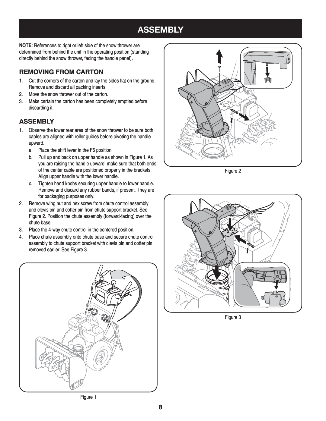 Sears 247.8879 operating instructions Assembly, Removing From Carton, assembly 