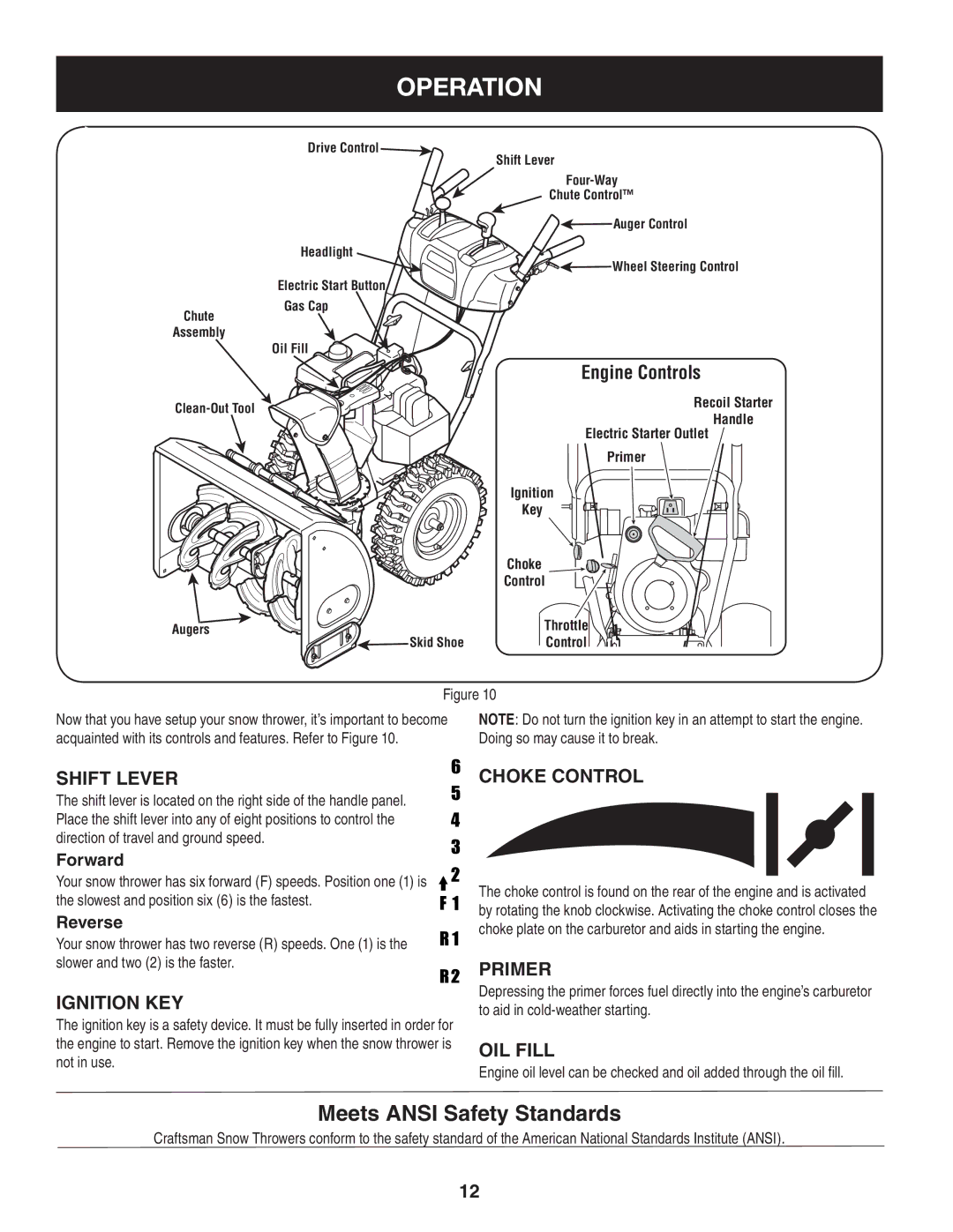 Sears 247.8879 operating instructions Operation 