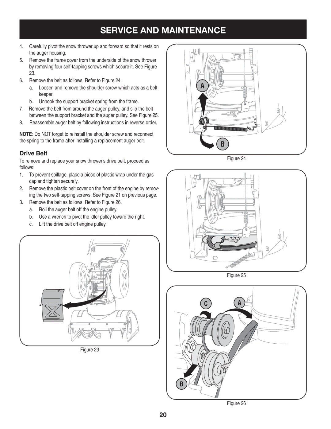 Sears 247.8879 operating instructions Drive Belt 