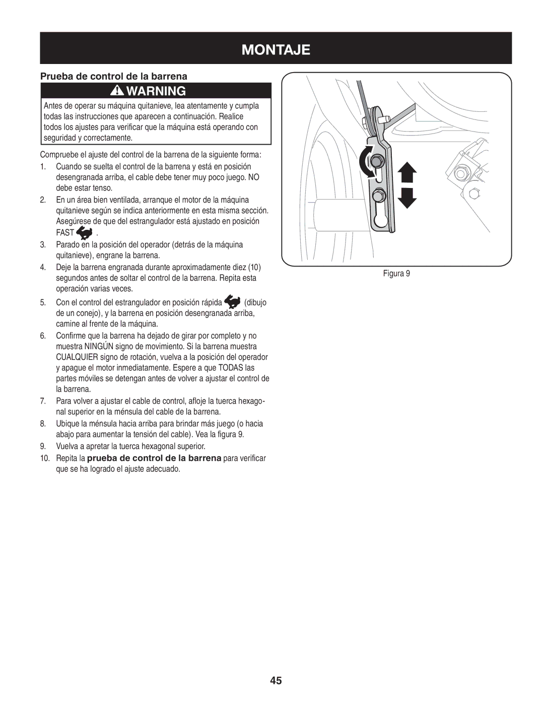 Sears 247.8879 operating instructions Prueba de control de la barrena, Operación varias veces, Dibujo 