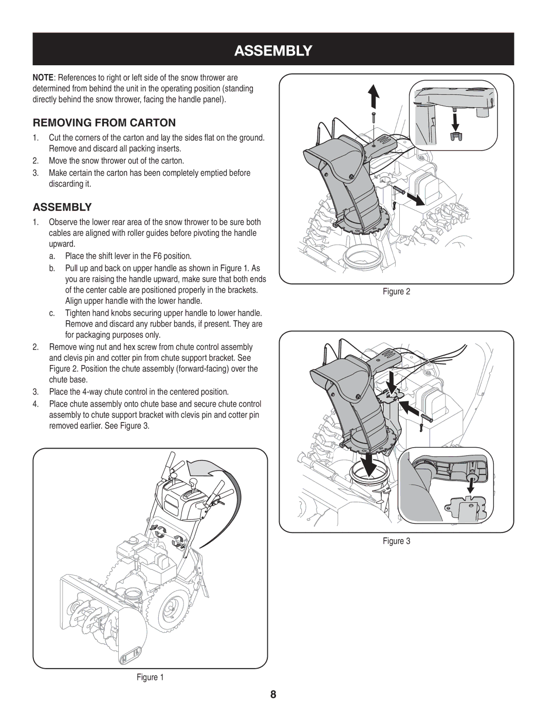 Sears 247.8879 operating instructions Assembly, Removing From Carton 