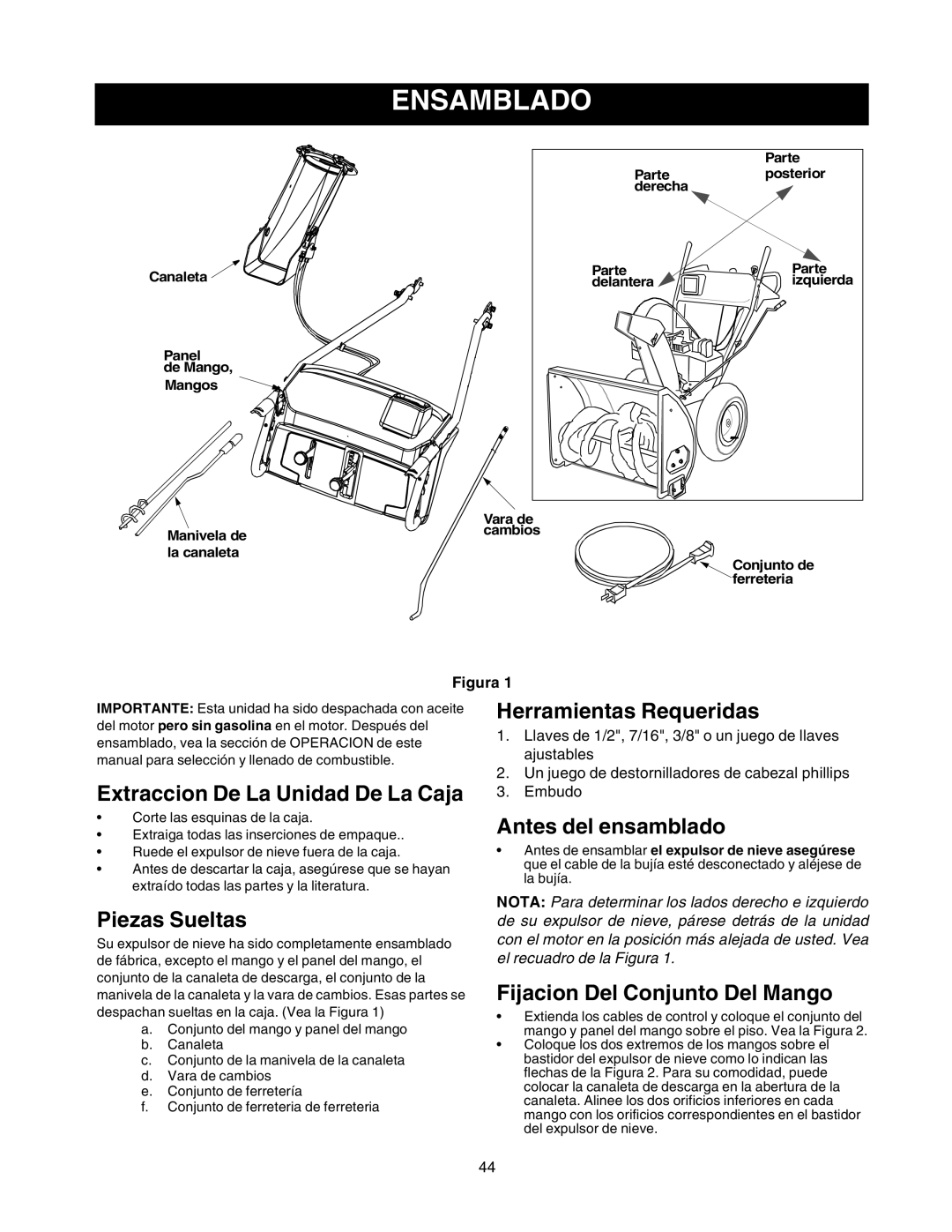 Sears 247.88853 owner manual Ensamblado 