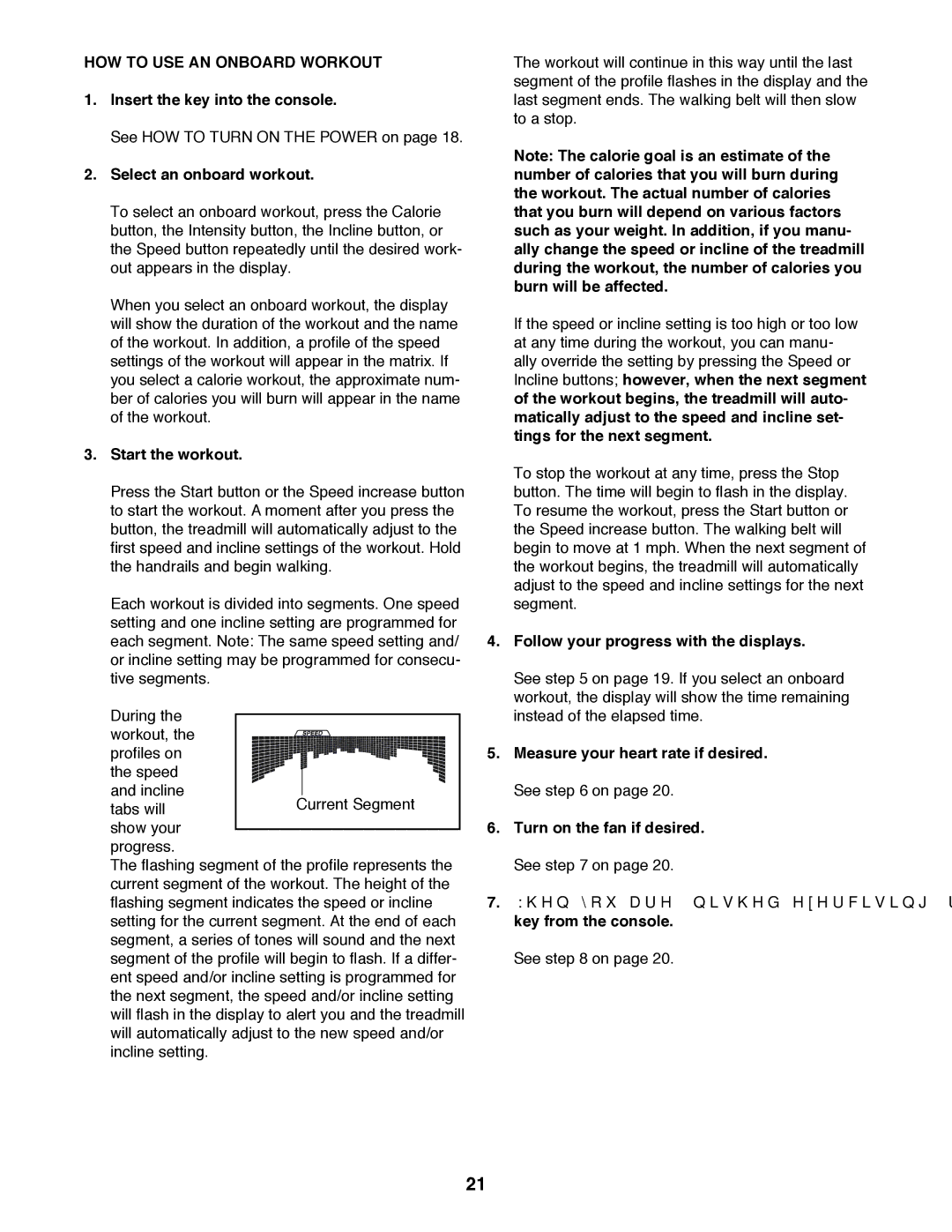 Sears 24959 user manual HOW to USE AN Onboard Workout, Select an onboard workout, Start the workout 