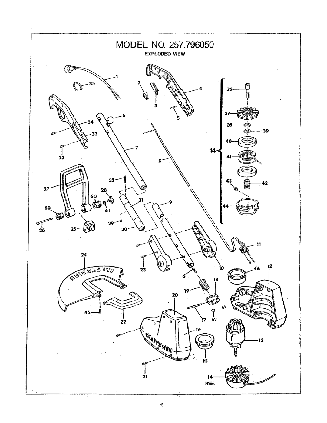 Sears 257.79605 manual Xploded View 