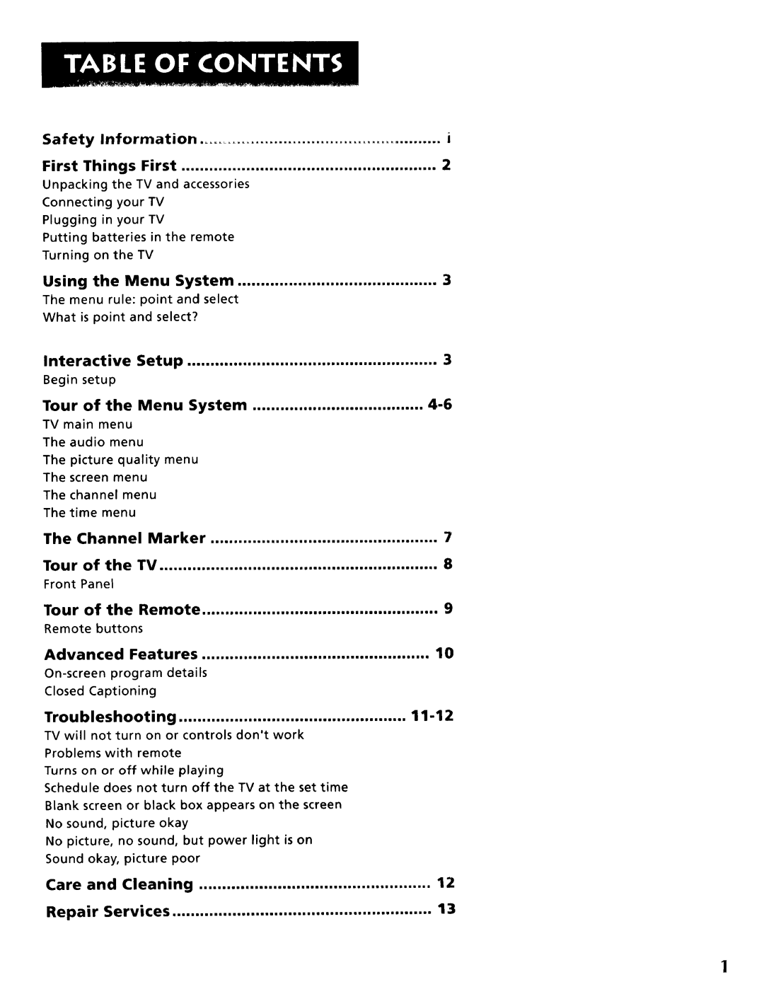 Sears 274.4345869A Menu rule point and select What is point and select?, Begin Setup, TV main, Audio, Advanced, 11-12 