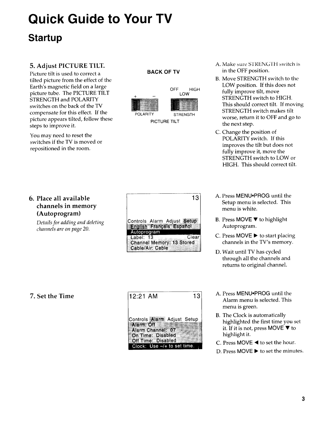 Sears 274.4394859 owner manual Startup 