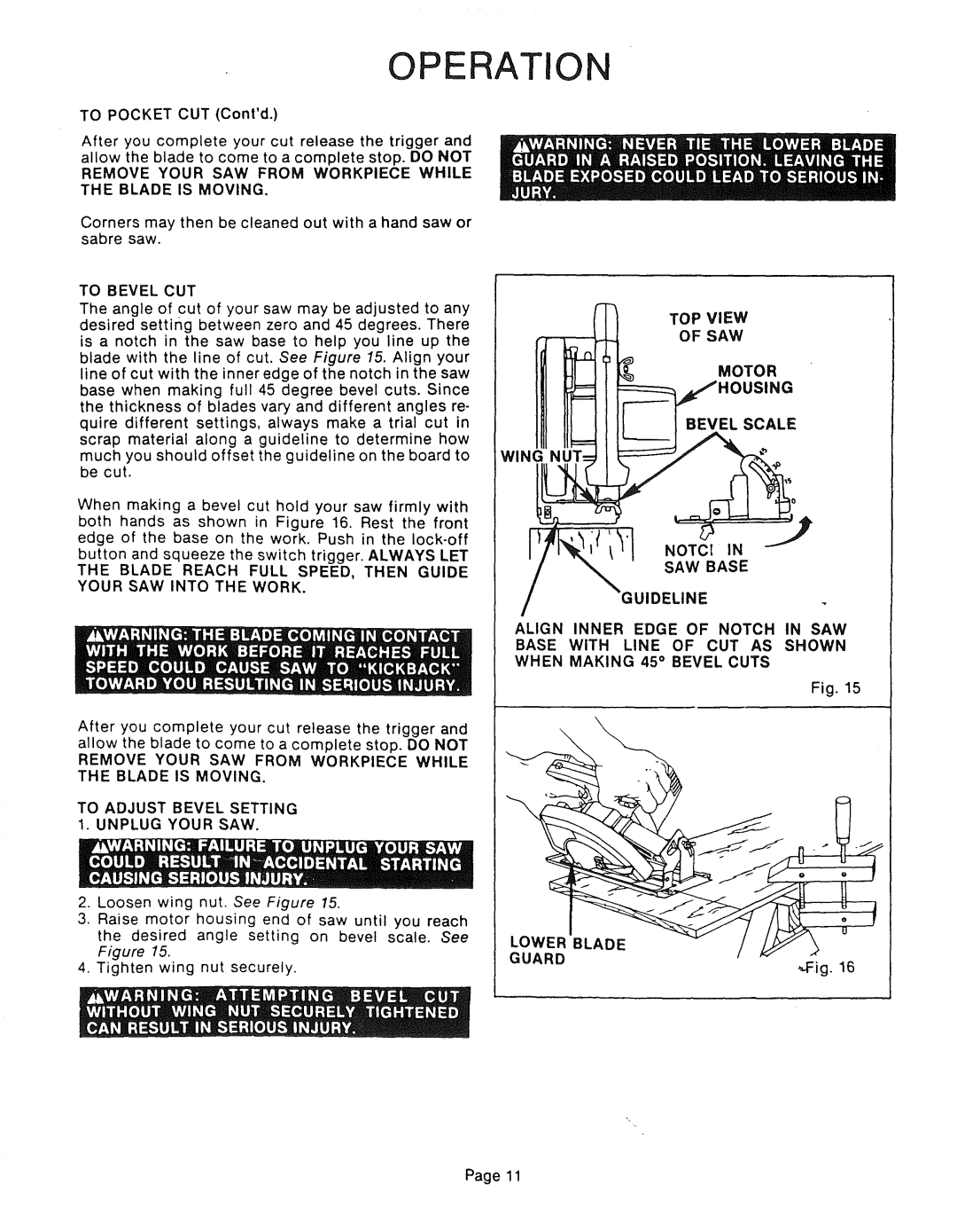 Sears 315.10924 owner manual TOP View, Motor, Bevel Scale, Wing, SAW Base, Is Moving To Adjust 