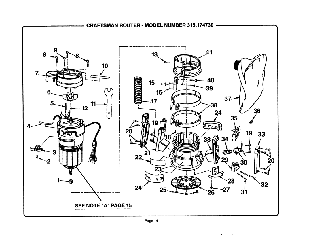 Sears 315.17473 owner manual Page14 