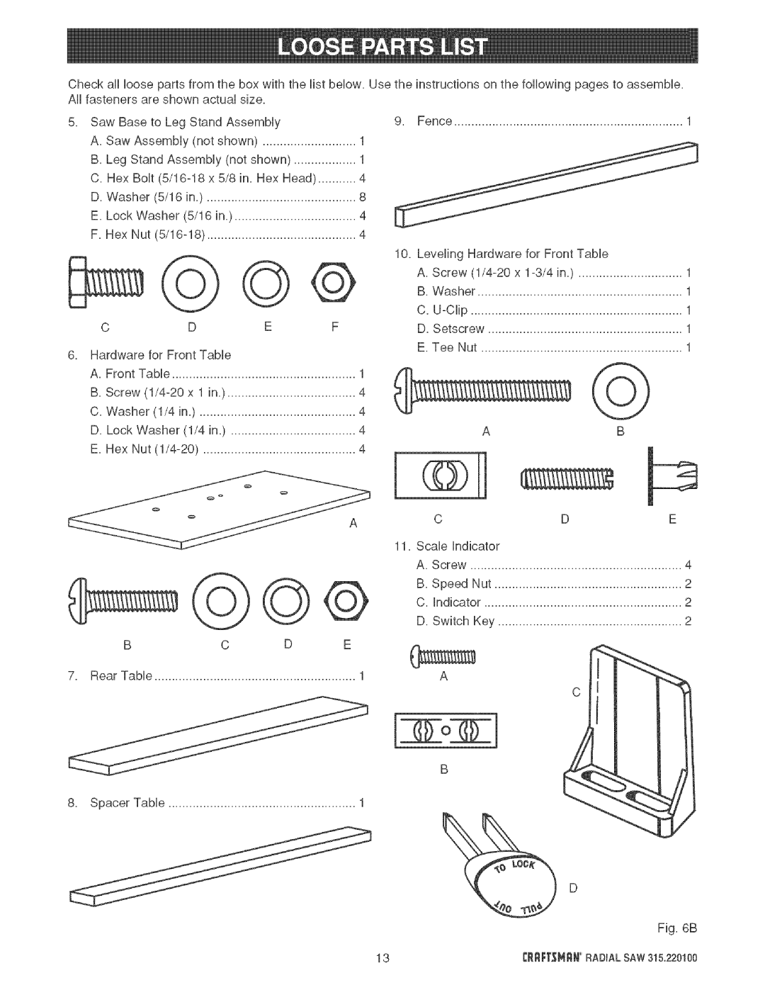 Sears operating instructions CRnFT$MRNRADIAL SAW315.220100 