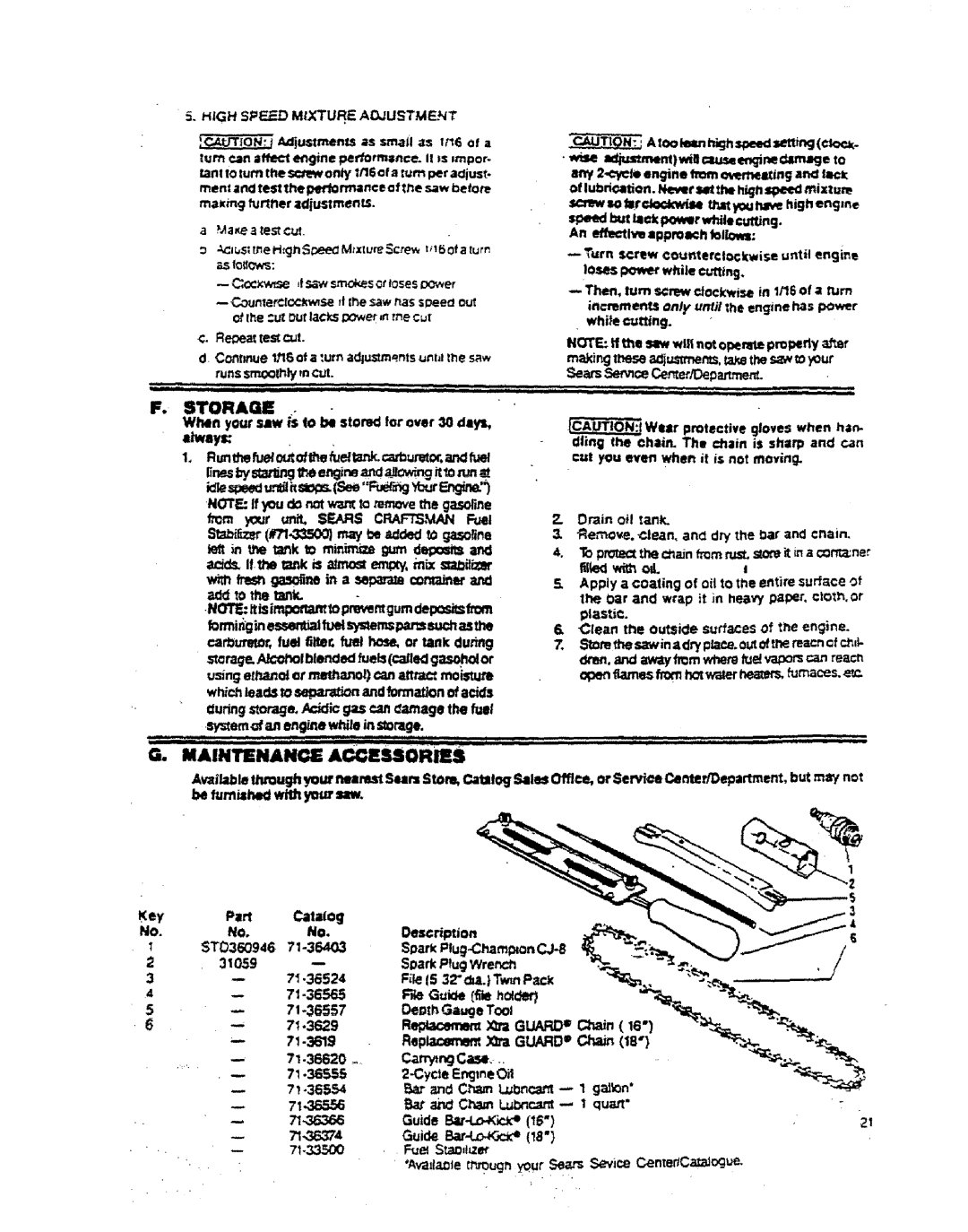 Sears 358.357182, 358.357231, 358.155063 MAINTENANC, I Ar.,ASsSoRms, Storage, Ad It the tank is atmo= empo/,mix =a=tizr 