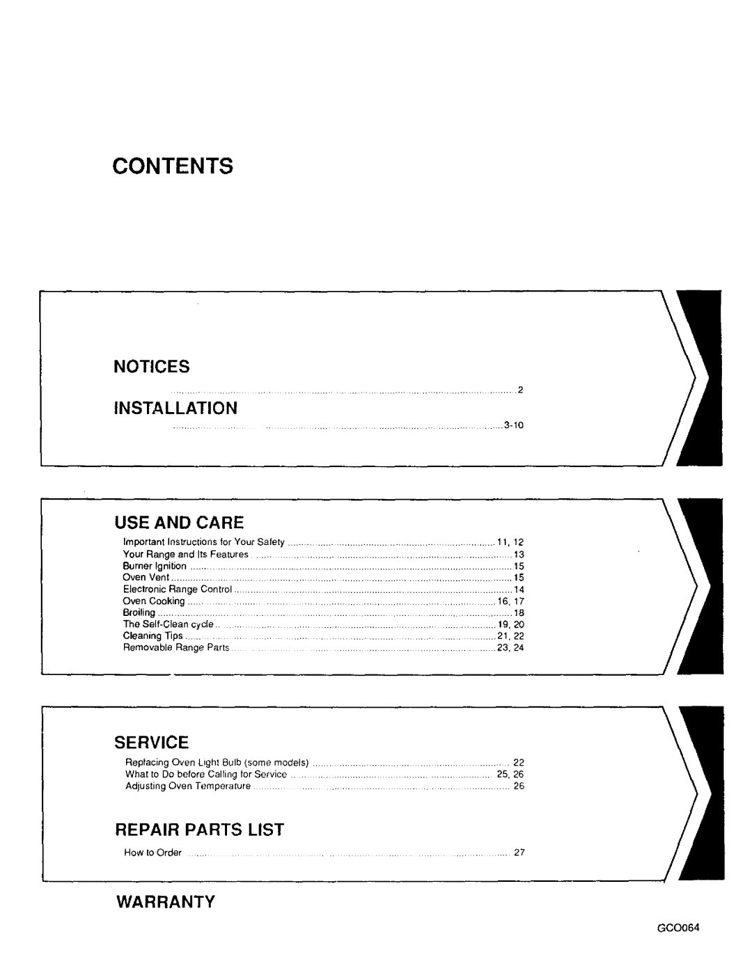 Sears 36519, 36511 owner manual Contents 