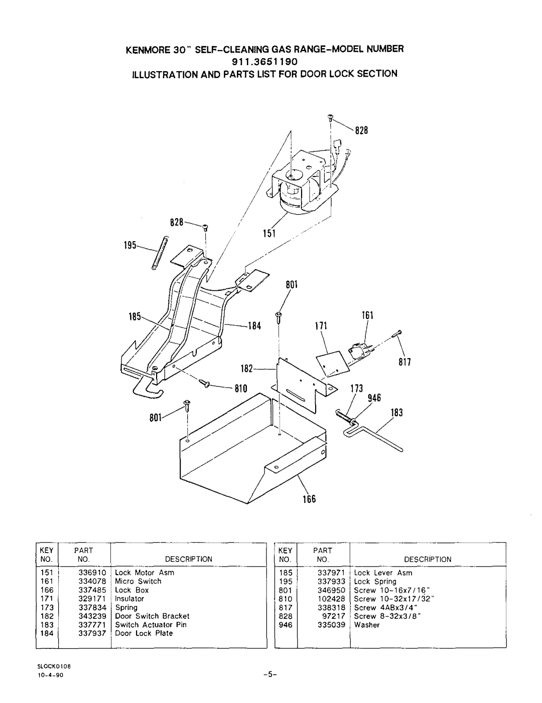 Sears 36511, 36519 owner manual 173 946 183, 166 